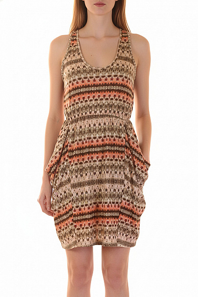 Soft Rebels Dámské šaty Bez Rukávů S Potiskem Boho Letní Velikost XS