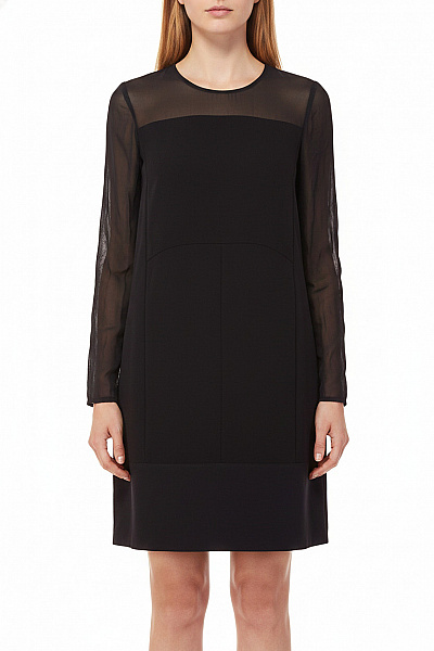 The Kooples Černé šaty S Dlouhým Rukávem Elegantní Vel. XS