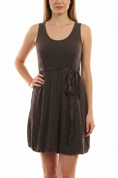 Marella Dámské šaty Bez Rukávů S Páskem Volnočasové šedé žerzejové Vel. M