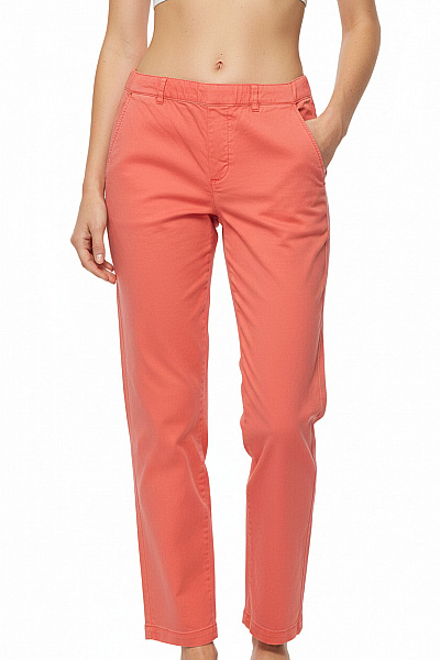 Mos Mosh Dámské Oranžové Plátěné Volnočasové Kalhoty S Kapsami Velikost 38
