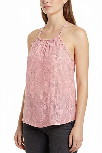 Gap Růžová Halenka Bez Rukávů Vzorovaná Letní Rayonové Velikost M