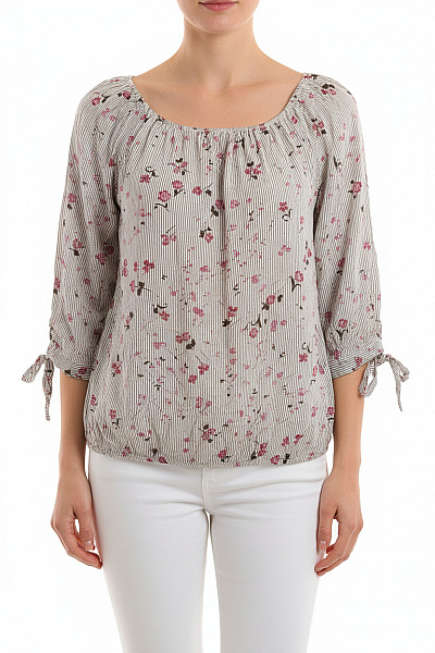 Cartoon Dámská Halenka S Dlouhým Rukávem A Květinovým Potiskem Vel. M