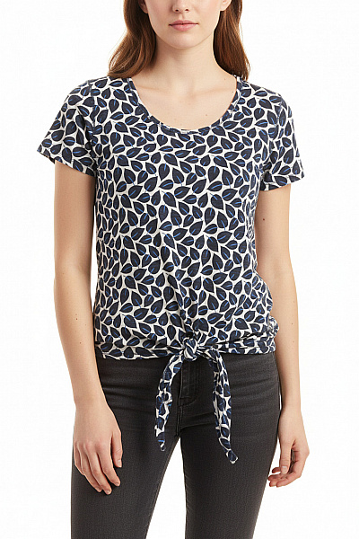 Next Dámské Tričko S Krátkým Rukávem A Potiskem Listů Vel. 8