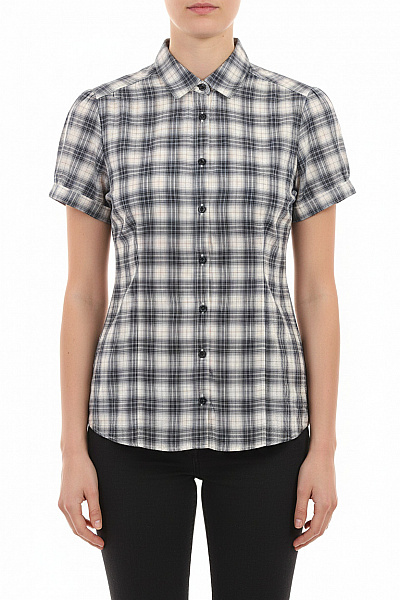 Next Dámská Kostkovaná Košile S Krátkým Rukávem Slim Fit Vel. EU L