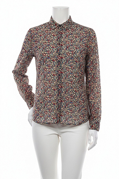 Pepe Jeans Dámská Košile S Dlouhým Rukávem Květinová Průhledná Vel. EU S