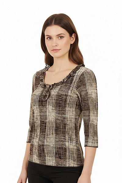 Next Dámská Halenka S 3/4 Rukávem A Potiskem Vel. EU M