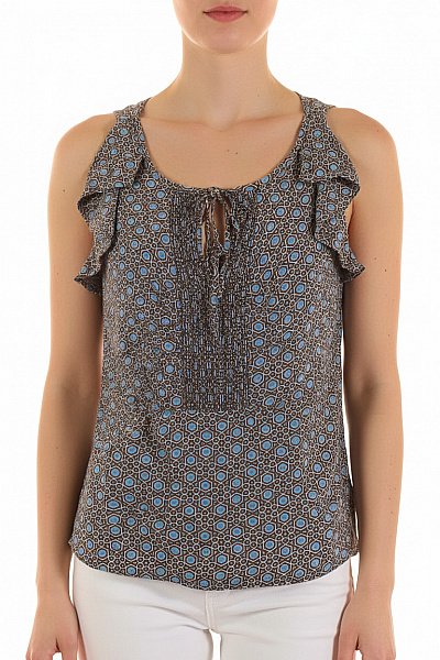 Gap Dámská Halenka Bez Rukávů S Potiskem A Volánky Vel. EU S