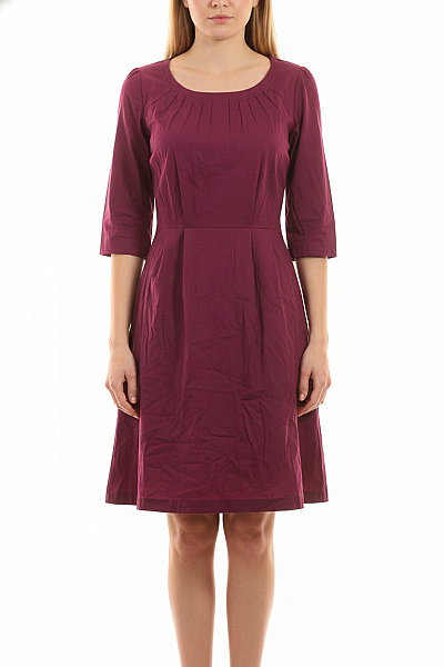 InWear Dámské šaty Krátký Rukáv Bavlněné Fialové Volnočasové Velikost 38