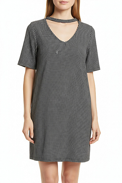 River Island šaty Krátký Rukáv Kostkované Volnočasové Velikost 38