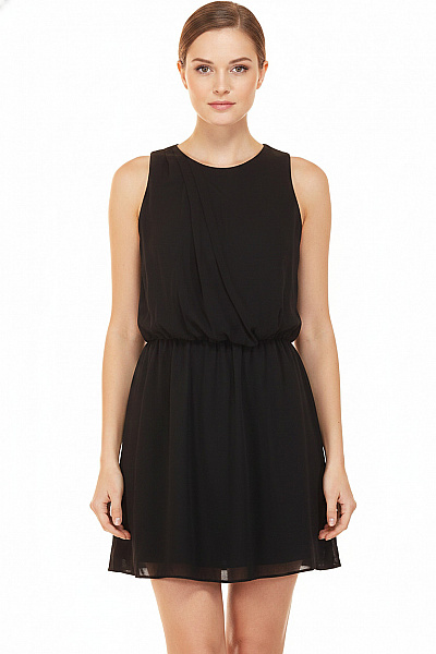 MANGO Dámské černé šaty Bez Rukávů Koktejlové Letní Vel. S
