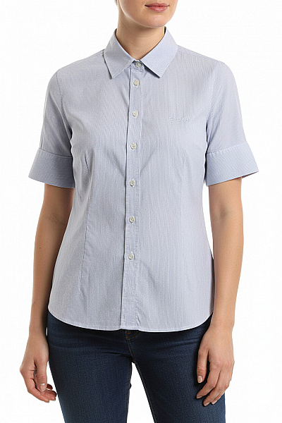 LIU JO Košile S Krátkým Rukávem Pruhovaná Slim Fit Vel. 40