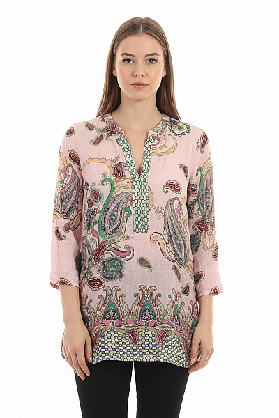 GERRY WEBER Dámské Tričko S Dlouhým Rukávem A Potiskem Paisley Vel. 38