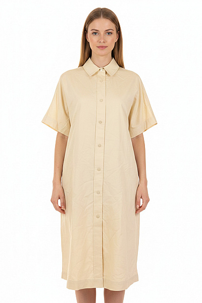 MANGO Dámské Bavlněné šaty Košilové Pastelové S Kapsami Velikost XS