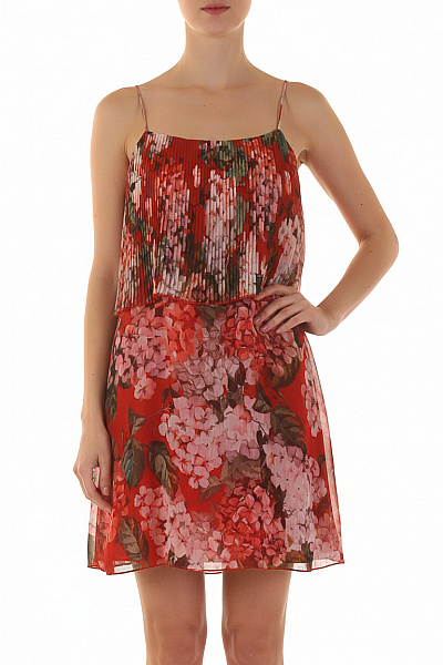 MANGO Dámské šaty Na Ramínka Květované Plisované Letní Velikost S