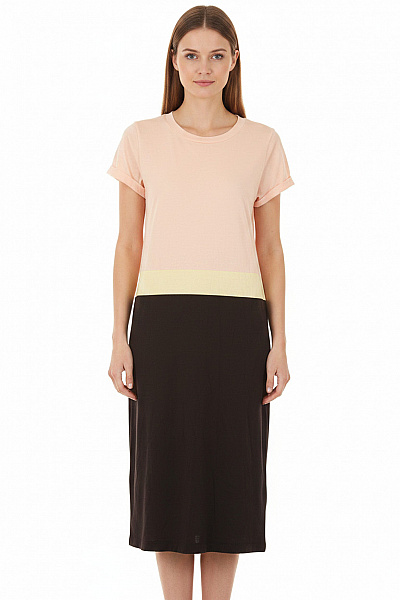 COS Dámské Tričkové šaty Ke Kolenům Růžové Bavlněné Volnočasové Velikost XS