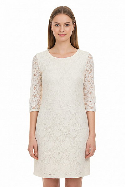 Gap Dámské Krajkové šaty S Krátkým Rukávem Bílé Vel. 2