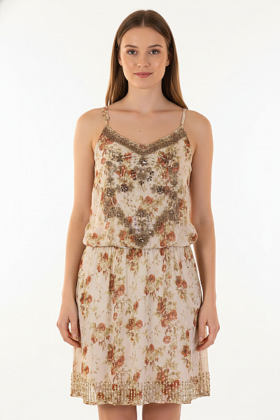 MORGAN šaty Na Ramínka Květované Mini Boho Letní Vel. 36