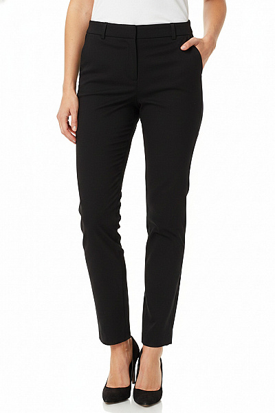 MANGO Dámské černé Elegantní Business Rovné Kalhoty Lyocellové Vel. 40