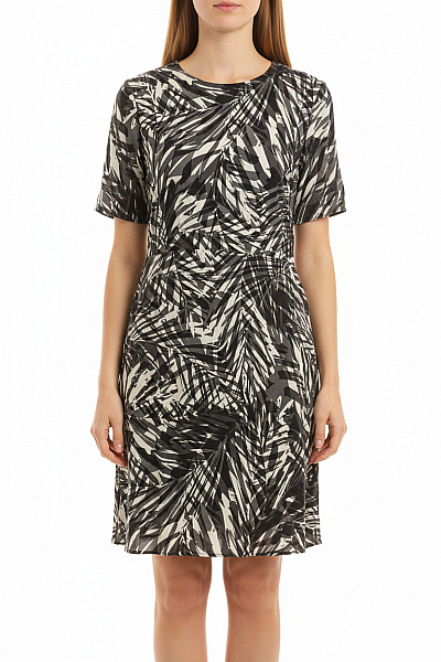 MANGO Dámské šaty Krátký Rukáv černé Bílé Listové Vel. M