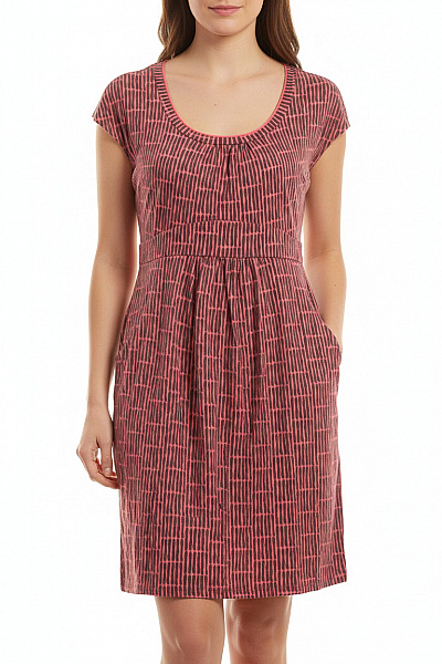 BODEN Dámské šaty Letní Volnočasové S Kapsami Růžové Pruhované Velikost 40