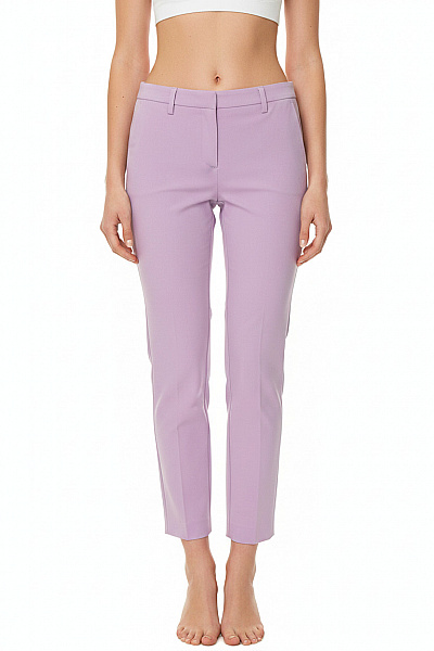 ZARA Dámské Elegantní Fialové Kalhoty S Kapsami Rovné Velikost Xs