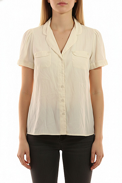Next Dámská Béžová Košile S Krátkým Rukávem Ležérní Vel. 12