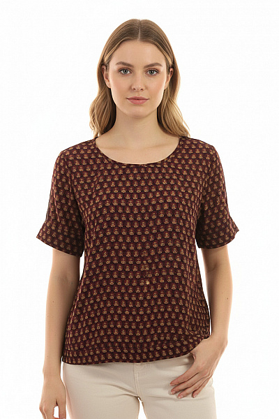 Scotch & Soda Dámská Halenka S Krátkým Rukávem A Potiskem Velikost M