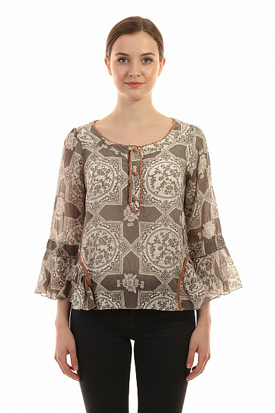 Odd Molly Dámská Halenka S Krátkým Rukávem A Potiskem Boho Velikost 2