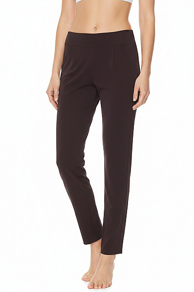 COMMA Dámské Elegantní Kalhoty Hnědé S Vysokým Pasem Volnočasové Vel. 36