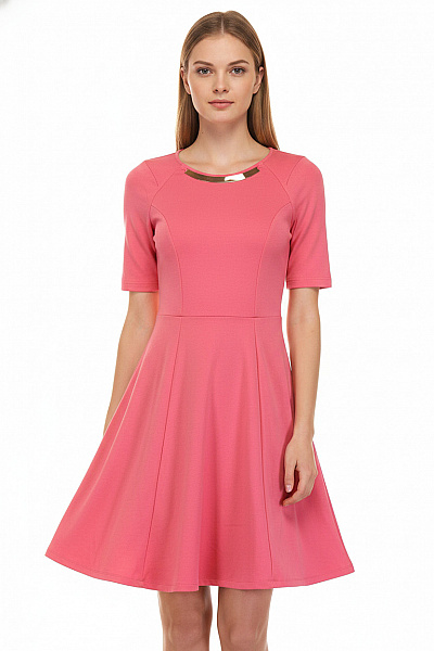 River Island Růžové šaty Krátký Rukáv Koktejlové Letní Volnočasové Velikost 34