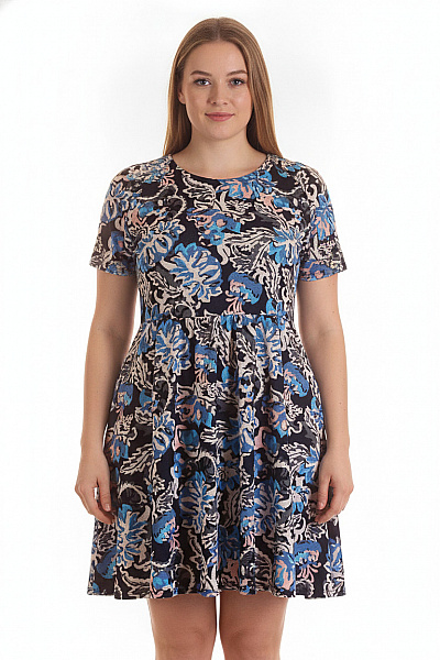Dorothy Perkins šaty S Krátkým Rukávem Květované Volnočasové Vel. 46
