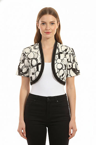 INFINITE Bolerko S Krátkým Rukávem A Potiskem Vel. 40