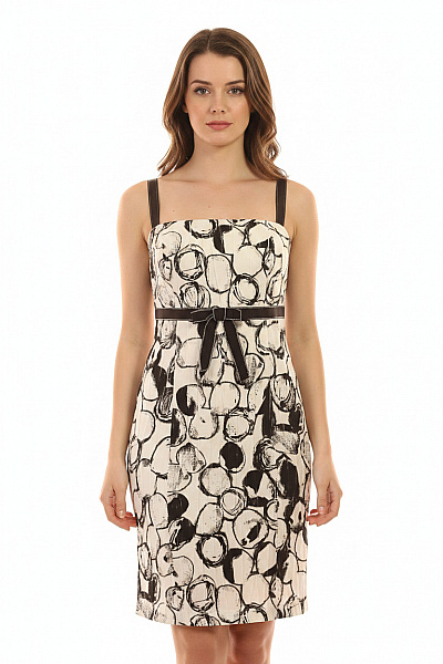 INFINITE šaty Bez Rukávů S Páskem A Potiskem Kruhů Velikost XS