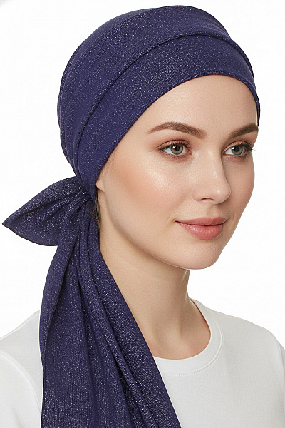 Antigel Dámský Elegantní Třpytivý šátek Modrý
