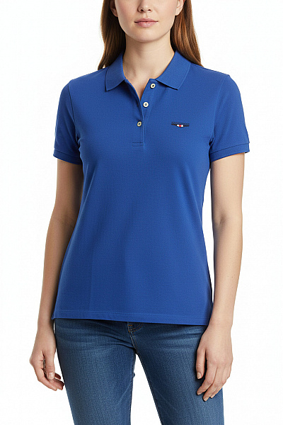 Galvanni Dámské Modré Polo Tričko S Krátkým Rukávem A Límečkem Velikost Xl