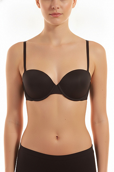 Donna Karan Dámská Hladká Podprsenka Bez Ramínek Push Up Vel. 34B