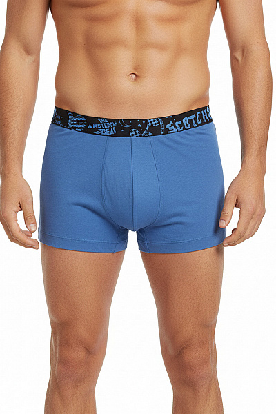 Scotch & Soda Pánské Boxerky Modré Bavlněné Vel. M