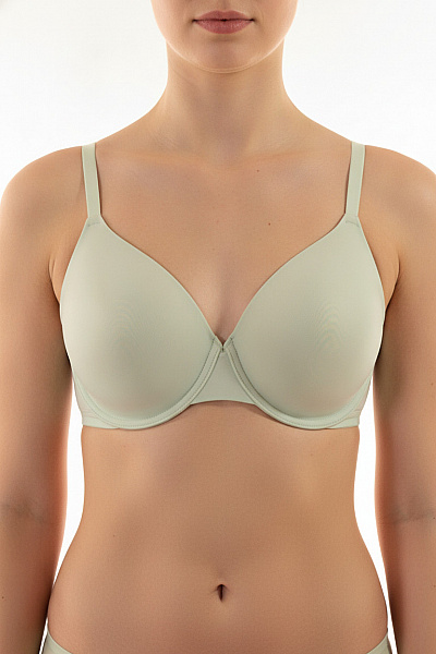 Donna Karan Dámská Hladká Podprsenka Push Up Zelená Velikost EU 85D