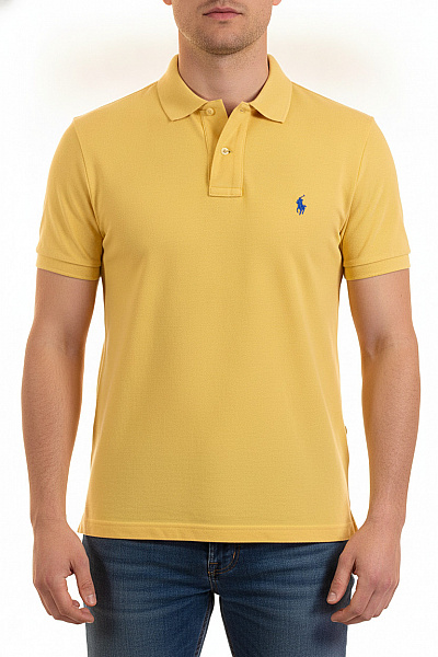 Ralph Lauren žluté Polo Tričko S Krátkým Rukávem A Límečkem Vel. L