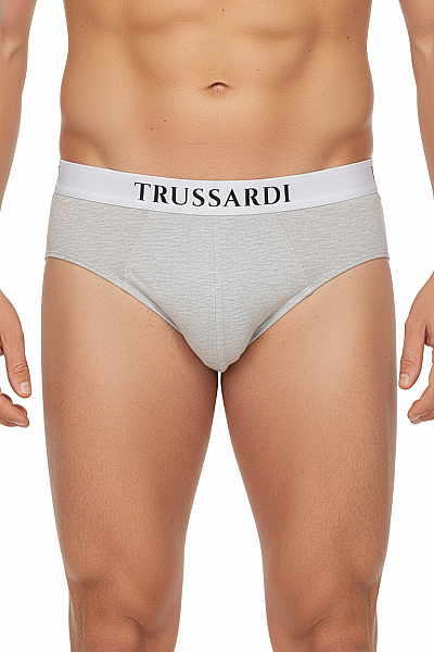 Trussardi Pánské Bavlněné Slipové Kalhotky šedé Vel. EU XL