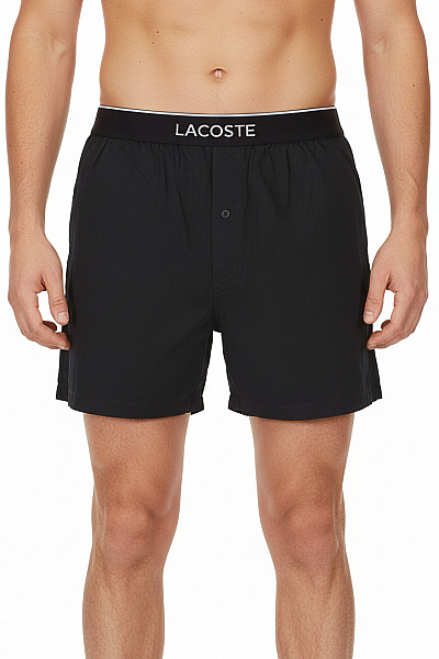 LACOSTE Pánské Bavlněné Boxerky černé Vel. EU L