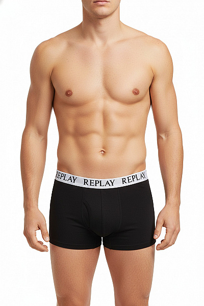 REPLAY Pánské Bavlněné Boxerky černé Vel. EU XL
