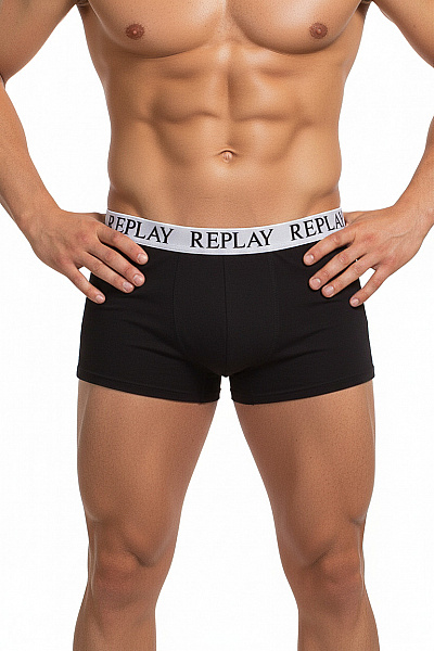 REPLAY Pánské Bavlněné Boxerky černé Vel. EU XL
