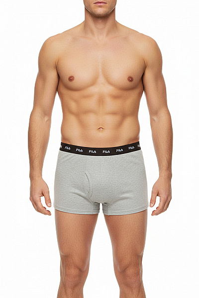 FILA Pánské Bavlněné Boxerky šedé Velikost L