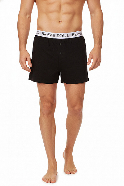 BRAVE SOUL Pánské Boxerky černé Bavlněné Vel. L
