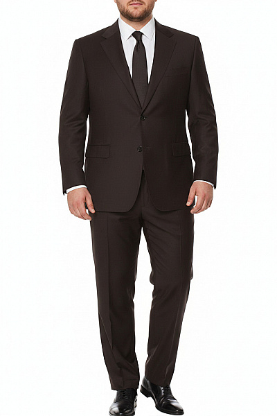 MADE IN ITALY Pánské Oblek Klasický Černé Elegantní Vel. 56