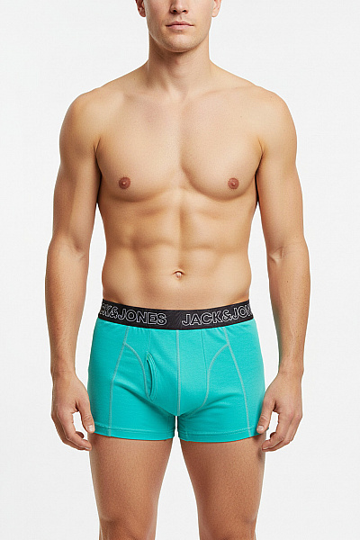 JACK & JONES Pánské Boxerky Zelené Bavlněné Vel. L