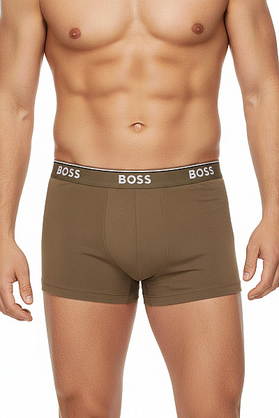 Hugo Boss Pánské Boxerky Bavlněné Khaki Velikost M