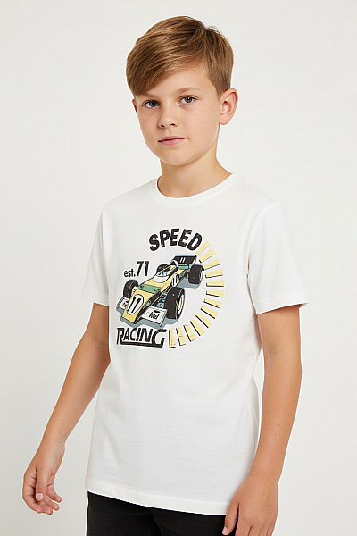 Name It Dětské Tričko S Potiskem Závodního Auta A Nápisem Speed Racing Vel. 110