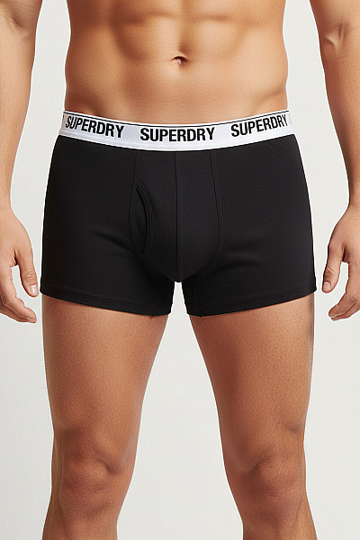 SUPERDRY Pánské Bavlněné Boxerky černé Vel. XL